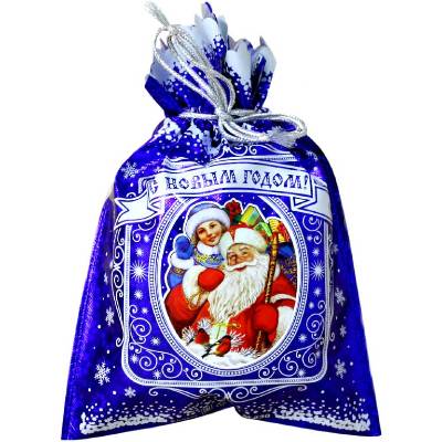 Сладкий подарок на Новый Год в мешочке весом 950 грамм 