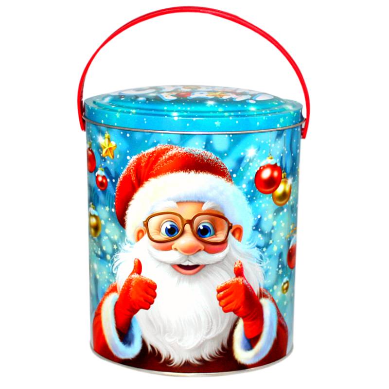 Детский подарок на Новый Год в жестяной упаковке весом 900 грамм