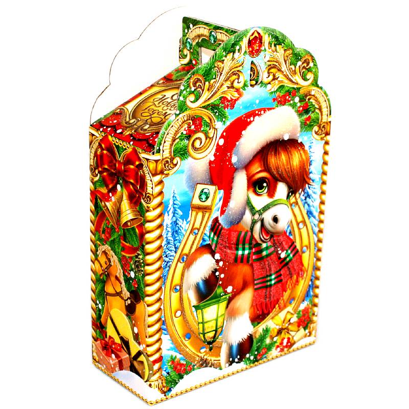 Детский подарок на Новый Год в картонной упаковке весом 950 грамм